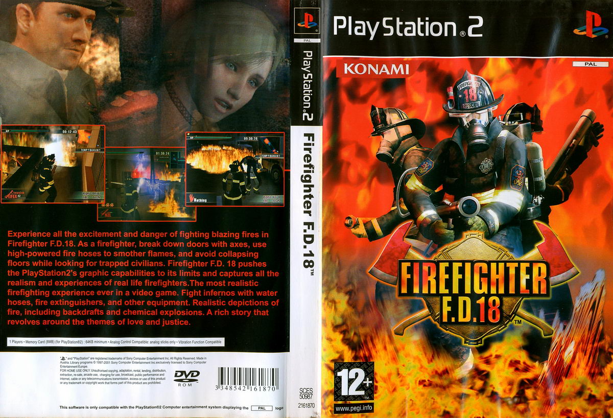 Перевод игры Firefighter F.D.18 (RUS-03739) (Kudos) для PlayStation 2 (PS2)  | База переводов приставочных игр на русский язык RGdb.info