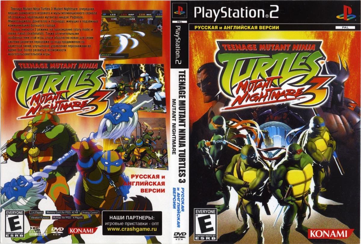 Перевод игры Teenage Mutant Ninja Turtles 3: Mutant Nightmare (RUS-01638)  (NoRG) для PlayStation 2 (PS2) | База переводов приставочных игр на русский  язык RGdb.info